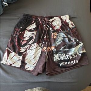 YoungLA Attack on Titan Mesh Shorts